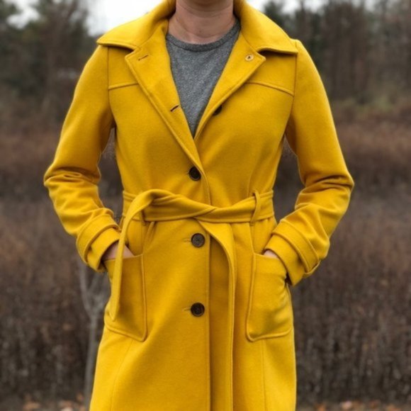 Banana Republic Mustard Yellow Wool Pea 